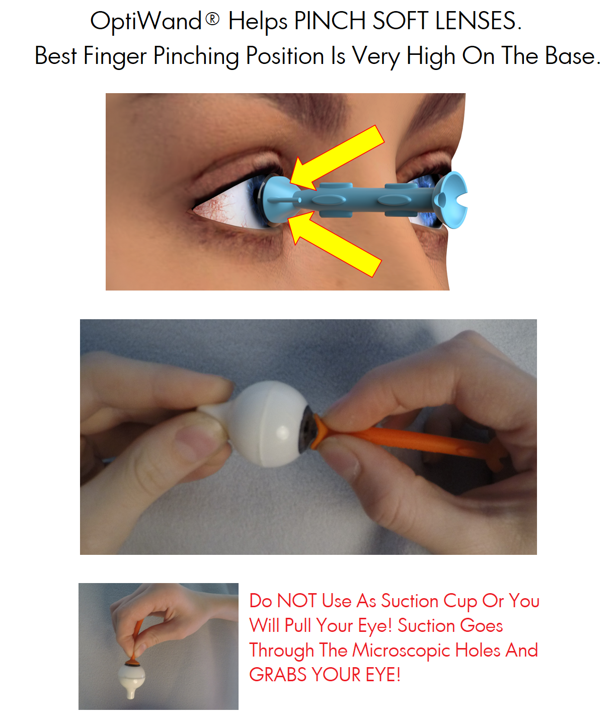 OptiWand Pink Green Blue Pincher Bullseye Trial Soft Portable Contact Lens Removal & Insertion Tool - Silicone Rubber Soft Lens Inserter & Remover Device with Pincher End & Finger Grips Safe & Easy on Eyes, Travel Size inserting removing pushing pulling Lenses Applicator Gift Cosplay Halloween colored cleaner case suction cup