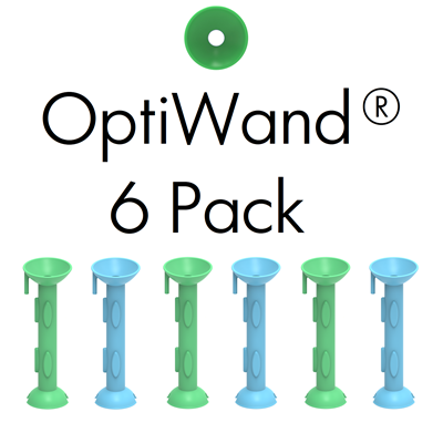 OptiWand Pink Green Blue Pincher Bullseye Trial Soft Portable Contact Lens Removal & Insertion Tool - Silicone Rubber Soft Lens Inserter & Remover Device with Pincher End & Finger Grips Safe & Easy on Eyes, Travel Size inserting removing pushing pulling Lenses Applicator Gift Cosplay Halloween colored cleaner case suction cup